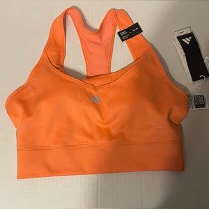 adidas Medium-Support Running Pocket Bra - Size M - Coral Fusion - NWT